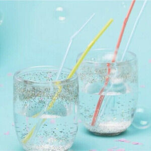 Ban.do Glitter Bomb Cocktail Tumbler Set of Two Gold Glitter New in package